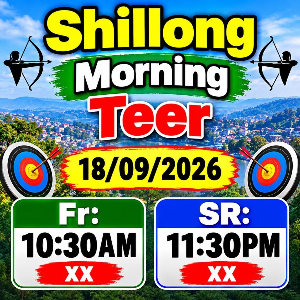 Shillong Morning Teer Result Today First Round 10:30AM Second Round 11 :30AM