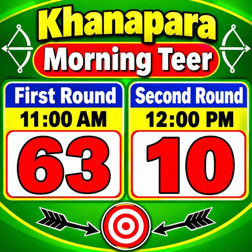 Khanapara Morning Teer Result Today First Round 11:00AM Second Round 12 :00PM